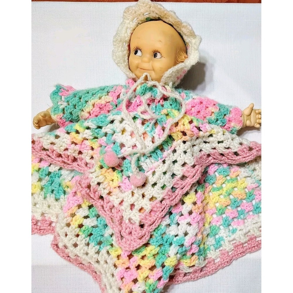 50s Cameo Kewpie Baby Doll Soft Body w/ Knitted Dress Original Diaper & Tee 14"